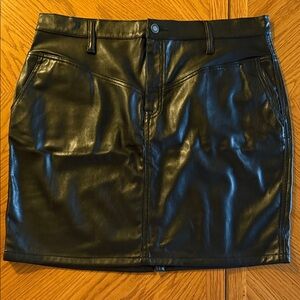 Stetson Black Faux Leather Mini Skirt